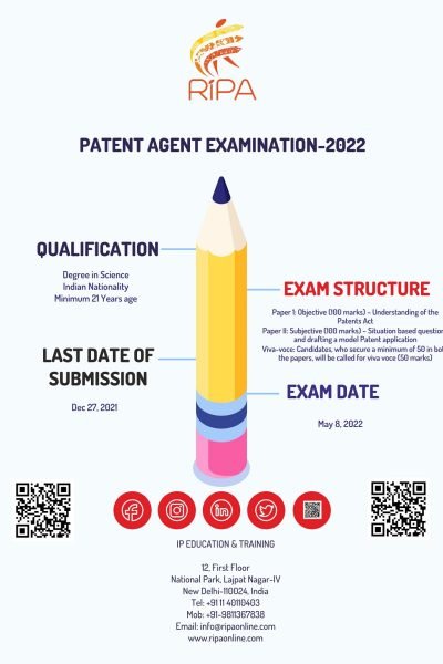 Patent Agent Examination - RIPA
